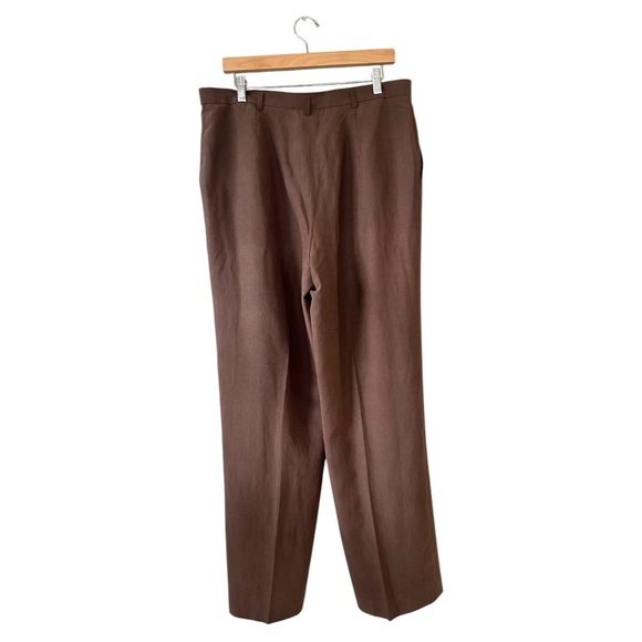 JONES NEW YORK Espresso Silk/Linen Panama Dress Slacks Size 16 NWT $119 Lined - Picture 3 of 5